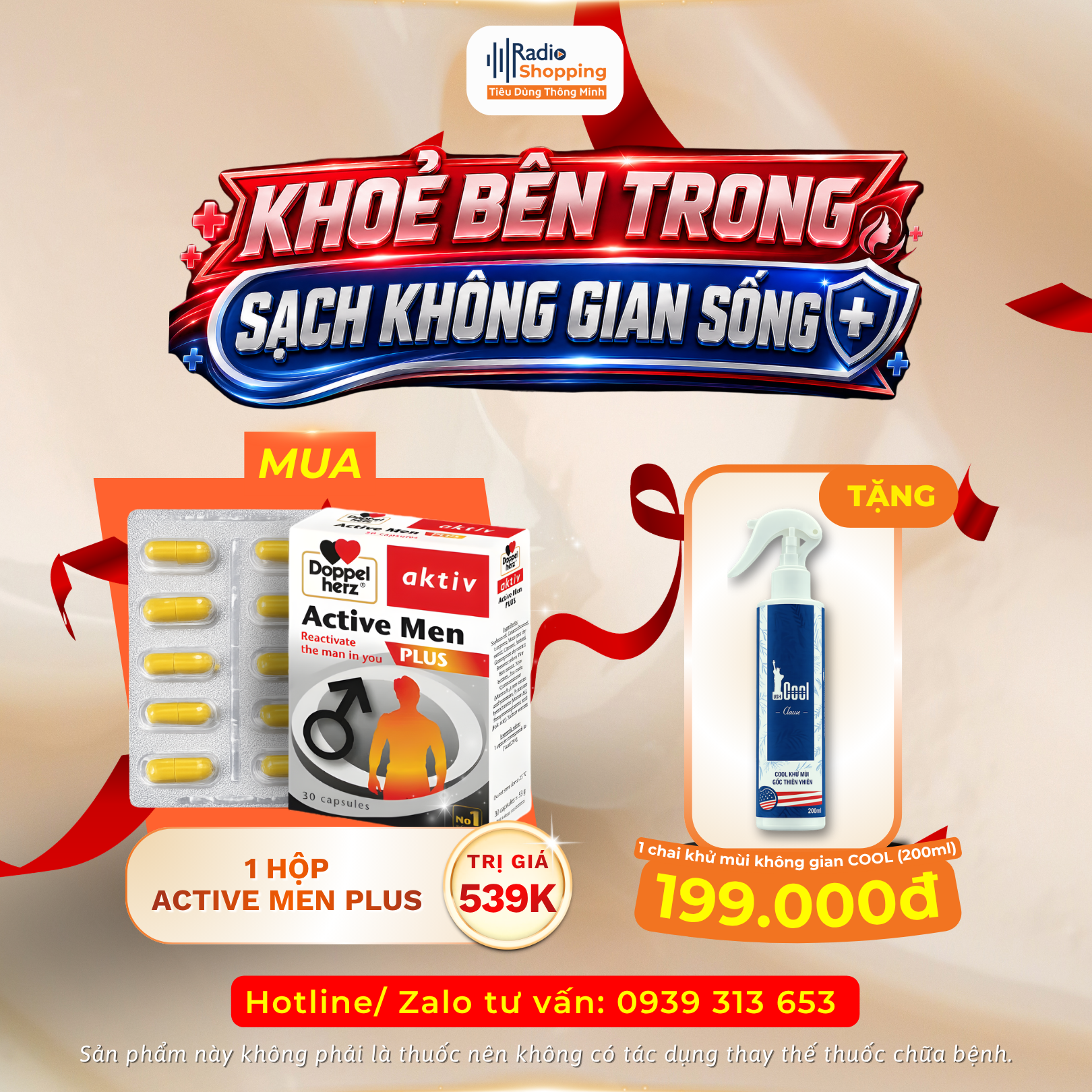 🎁 Chương trình khuyến mãi khi mua sản phẩm Aktive Men Plus
